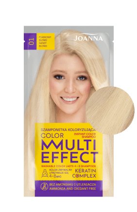 Vlasy v odstínu MULTI EFFECT barva Barvicí šampon Písková blond /01/