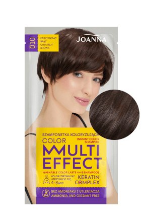 Vlasy v odstínu MULTI EFFECT barva Barvicí šampon Kaštanovo hnědá /010/