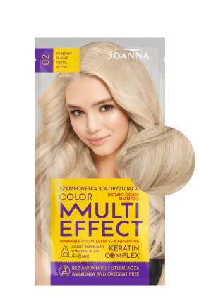 Vlasy v odstínu MULTI EFFECT barva Barvicí šampon Perleťová blond /02/