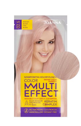 Vlasy v odstínu MULTI EFFECT barva Barvicí šampon Růžová blond /02.5/