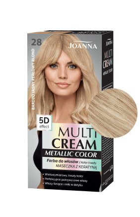 Vlasy v odstínu metallic Barva Velmi světlá perleťová blond /28/