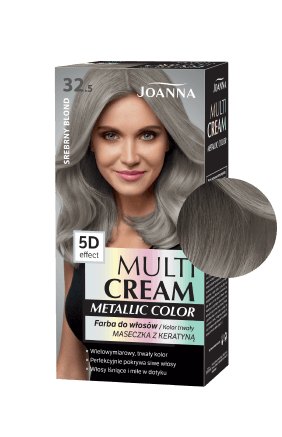 Vlasy v odstínu MULTI CREAM COLOR metalíza Barva Stříbrná blond /32,5/
