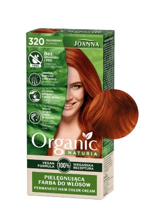 Vlasy v odstínu VEGAN barva na vlasy 320 Ohnivá