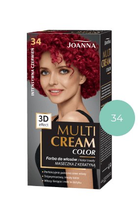 MULTI CREAM COLOR barva na vlasy 34 Intenzivní červená