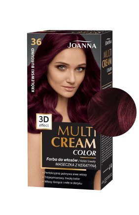 Vlasy v odstínu MULTI CREAM COLOR Královská bordó barva /36/