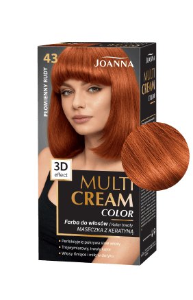 Vlasy v odstínu MULTI CREAM COLOR Plamenová barva červená /43/