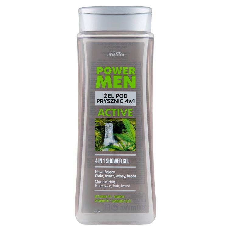 POWER MEN 4v1 ACTIVE sprchový gel pro muže s konopí a vitamíny. PP 300 ml