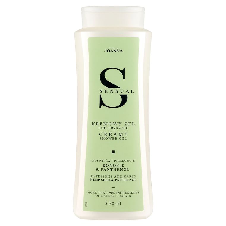 Joanna Sensual Krémový sprchový gel s konopí a pantenolem 500 ml