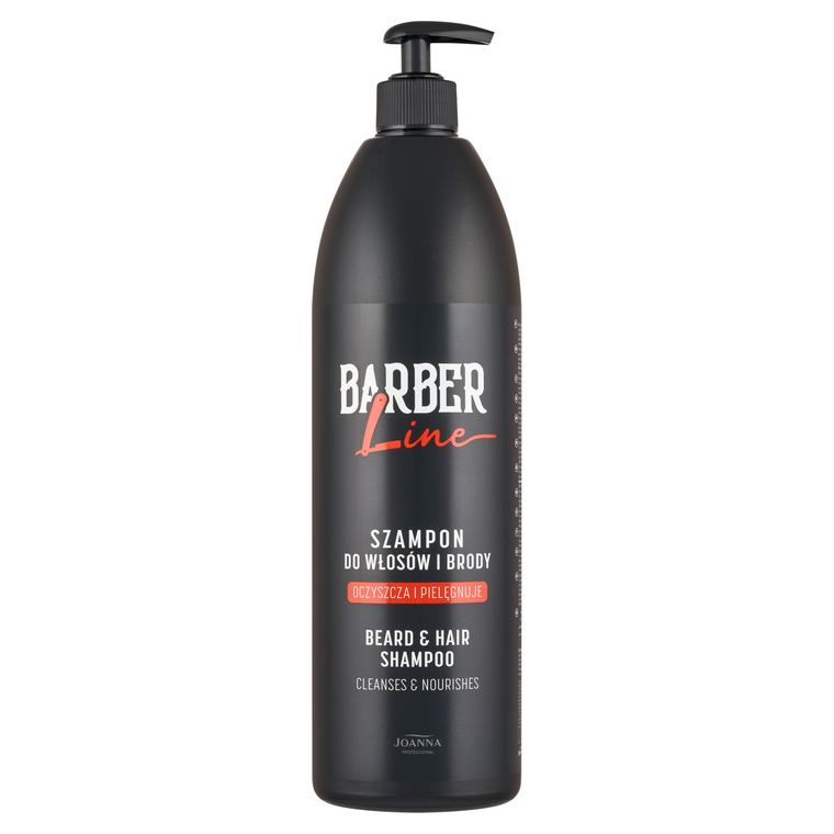 Šampon PROFESSIONAL BARBER LINE pro muže 1000 ml – 2 v 1 na vlasy a vousy
