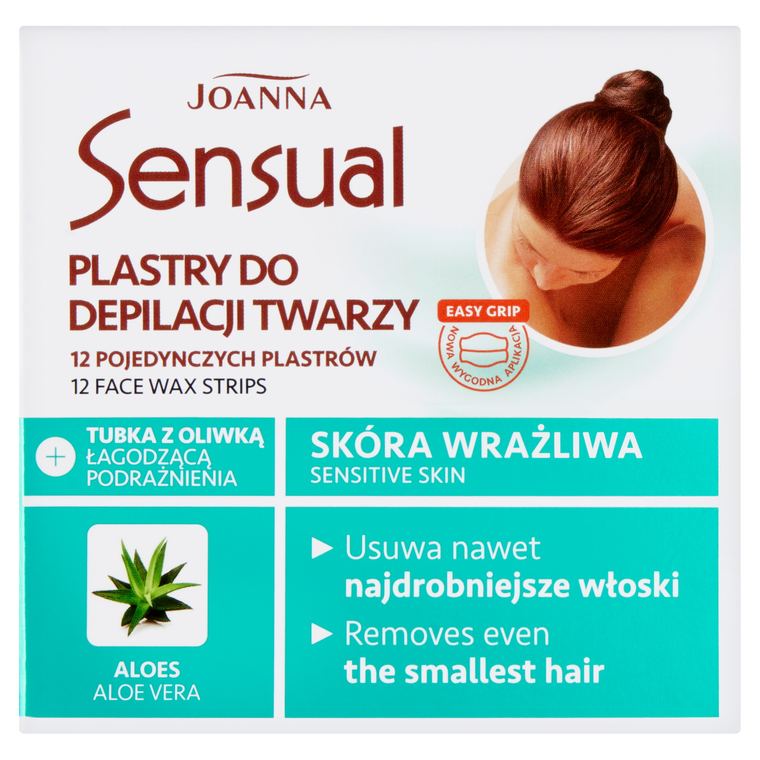 SENSUAL Tvárové depilačné náplasti pre citlivú pokožku ALOE EASY GRIP