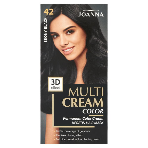 Joanna Multi Cream Color Farba na vlasy ebenovo čierna 42