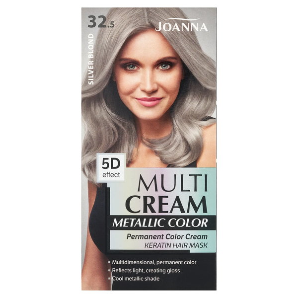 Joanna Multi krémová metalická farba na vlasy strieborná blond 32.5