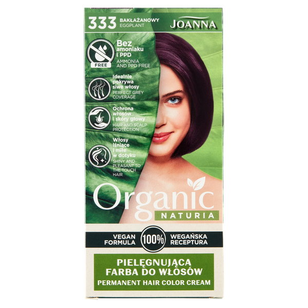 NATURIA BIO Vegánska farba na baklažán 333