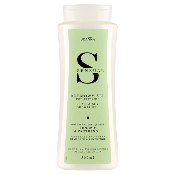 Joanna Sensual Creamy tusfürdő kenderrel és panthenollal 500 ml