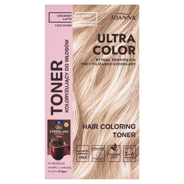 Joanna Ultra Color Toner pro barvení vlasů kokos latte studený odstín 100 g