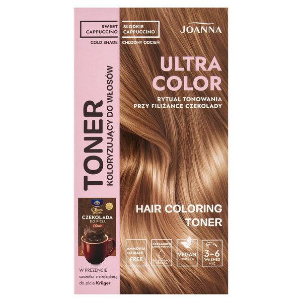 Joanna Ultra Color Toner pro barvení vlasů sladké cappuccino studený odstín 100 g