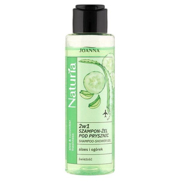 Joanna Naturia šampón-sprchový gél 2v1 aloe a uhorka 100 ml