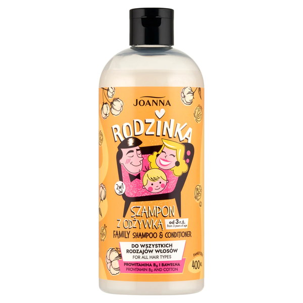 FAMILY sampon kondicionálóval az egész családnak 2 az 1-ben B5 provitamin 400ml
